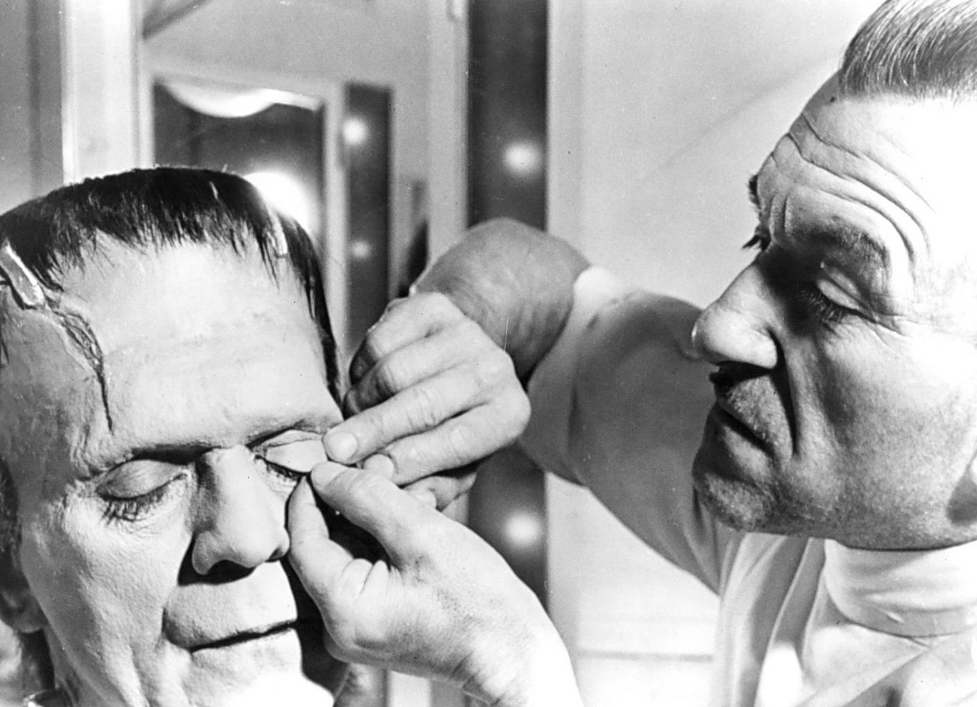 Boris Karloff truccato da Jack Pierce, 1931