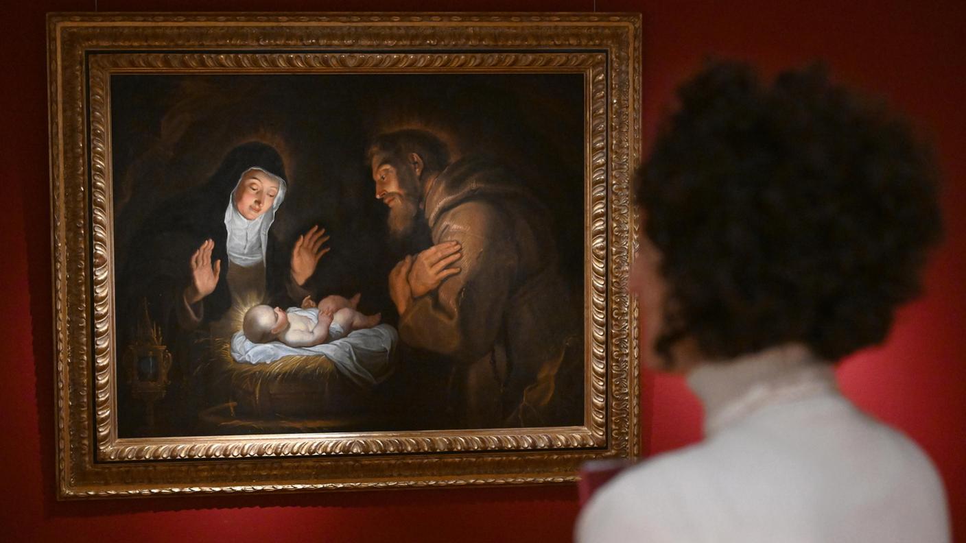 Una rappresentazione di quando san Francesco rappresentò per la prima volta la natività a Greccio nel 1223