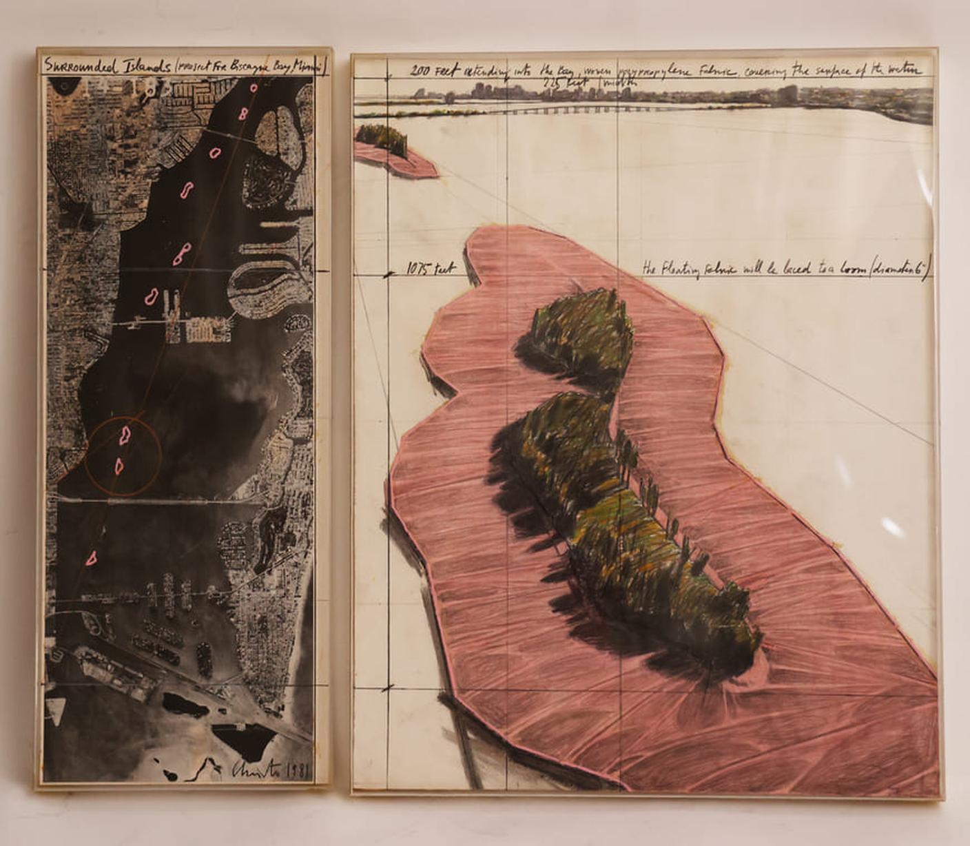 Christo, Surrounded Islands, Project for Biscayne Bay, Greater Miami, Florida 1981. Collezione privata, Biella