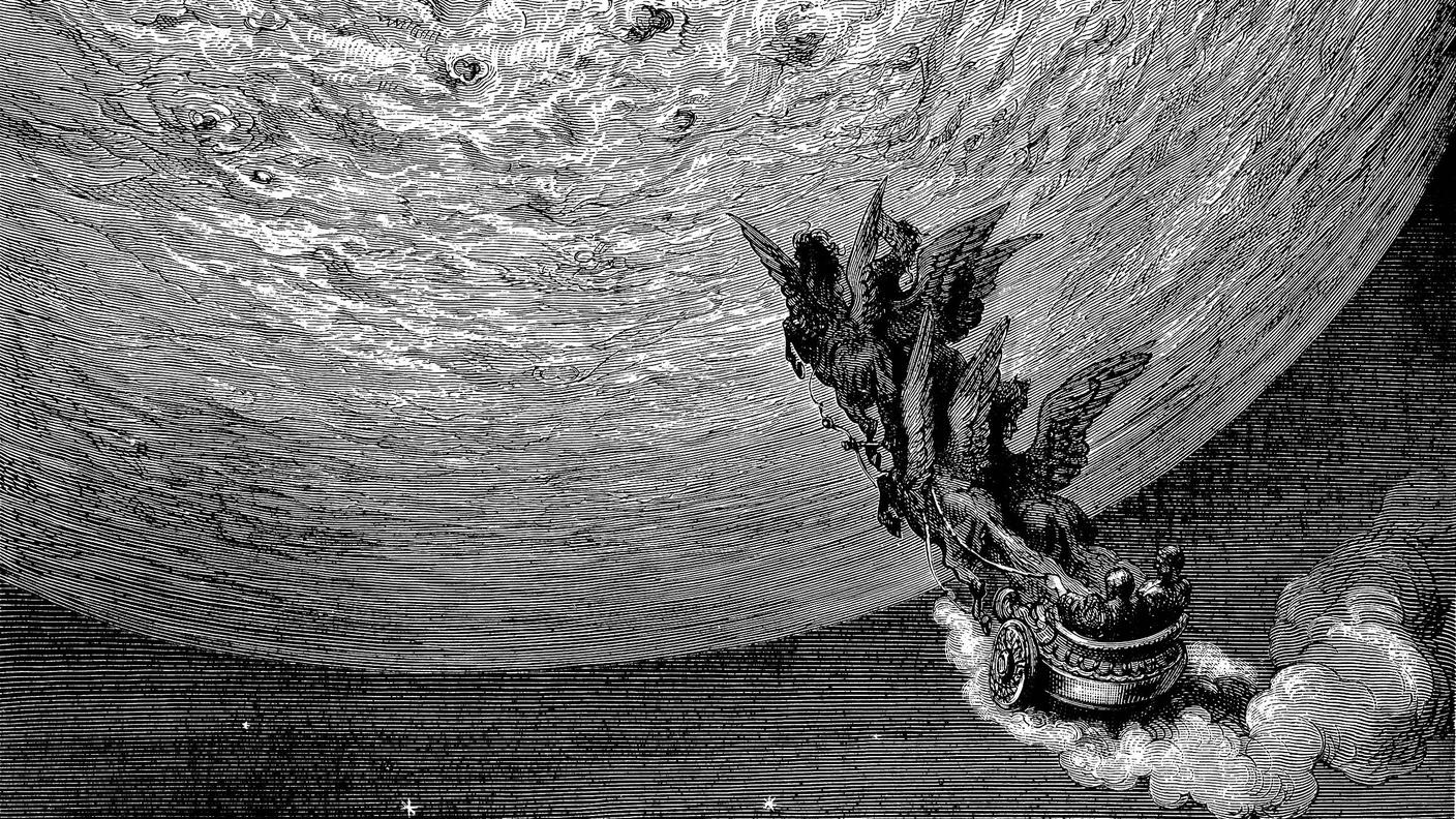 L'episodio di Astolfo sulla Luna dell'Orlando furioso, illustrato da Gustave Doré