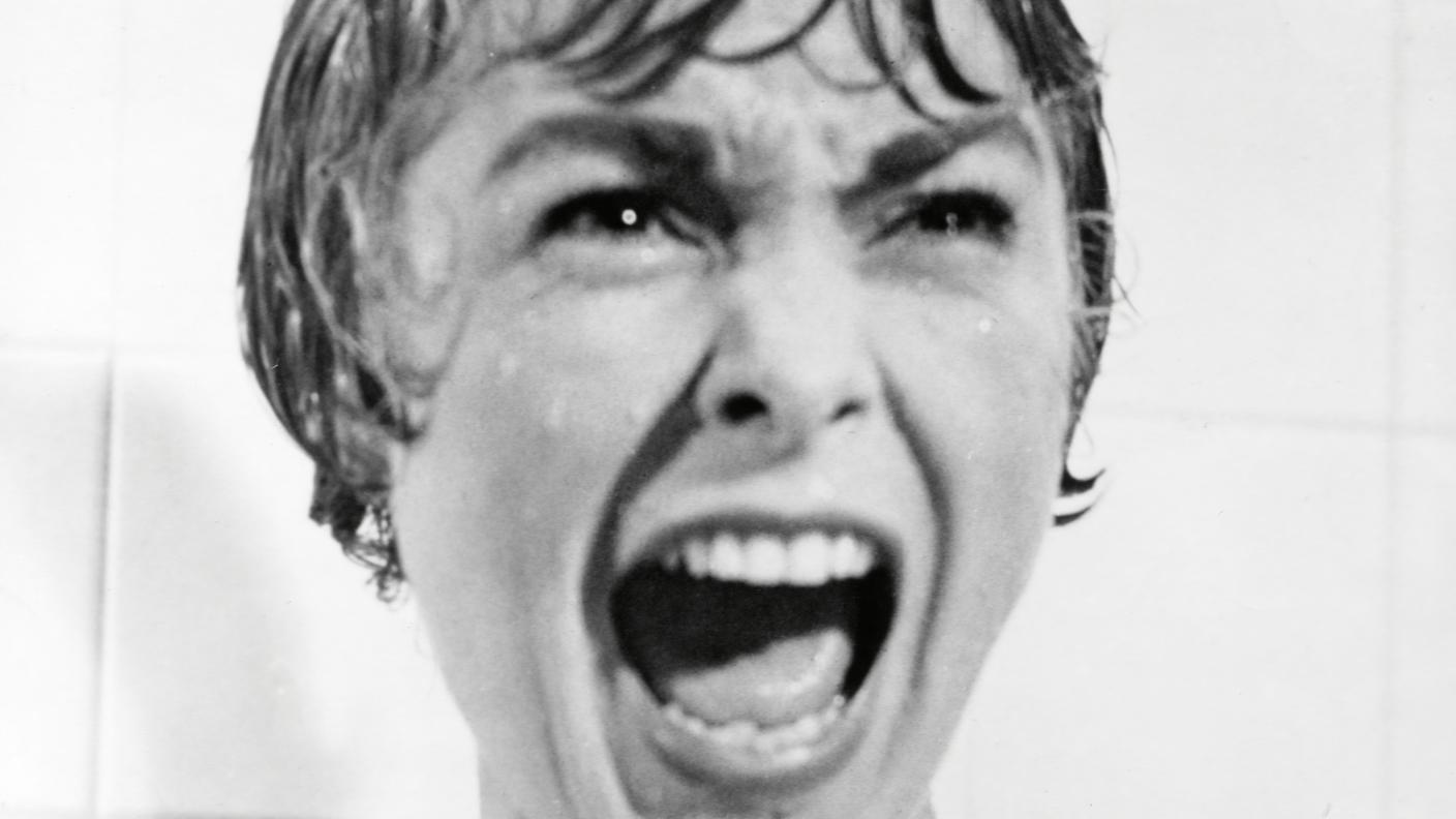 Marion (Janet Leigh) nella famosa scena di Psycho 