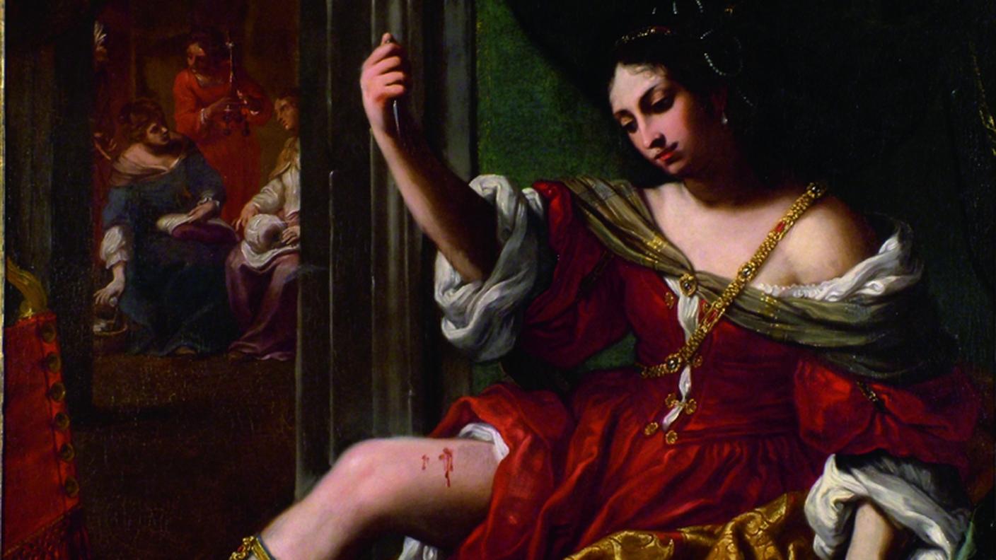 Elisabetta Sirani, Porzia che si ferisce alla coscia, 1664. Bologna