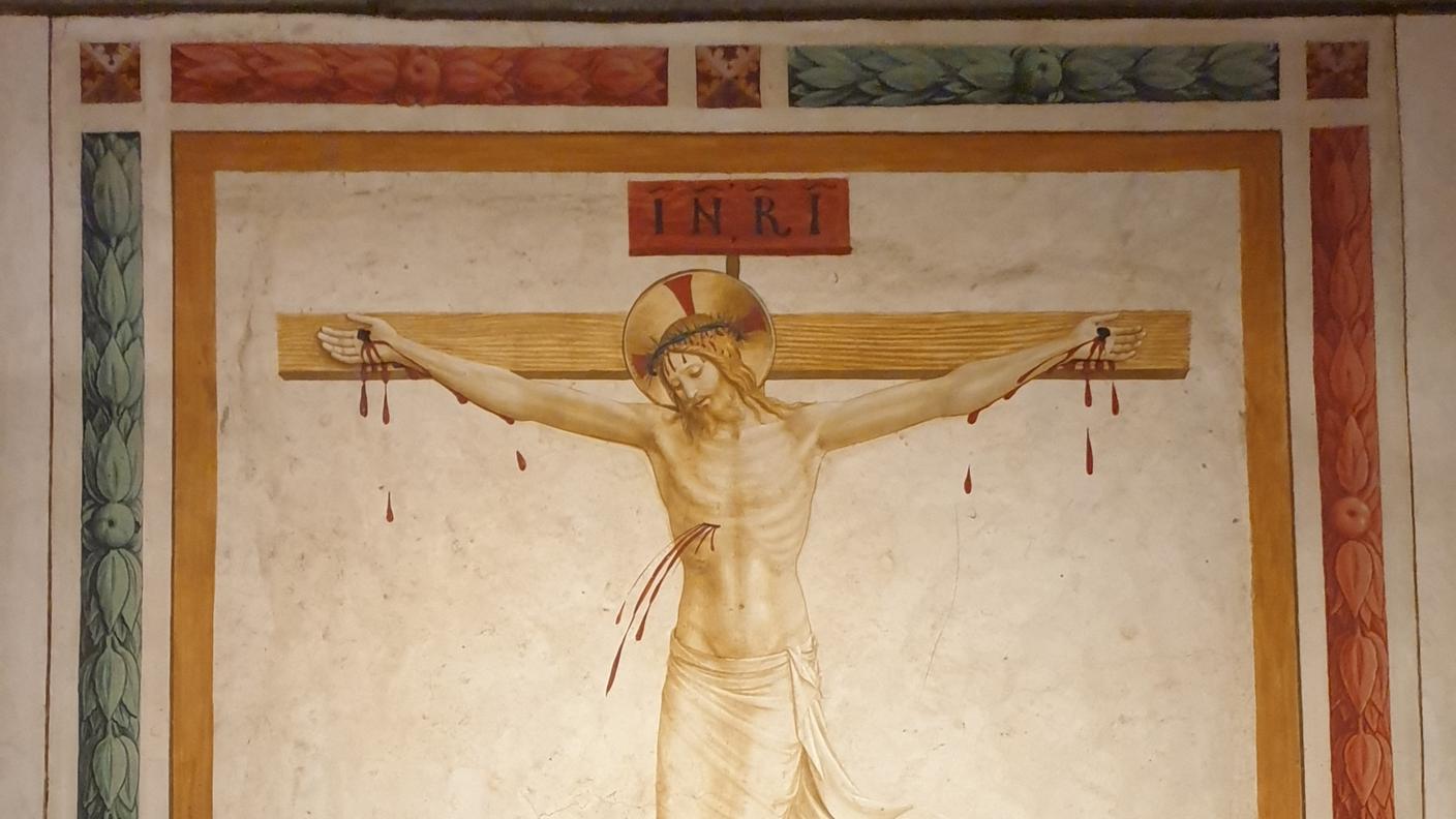 Beato Angelico, San Domenico che abbraccia la Croce, Dormitorio, Museo di San Marco.