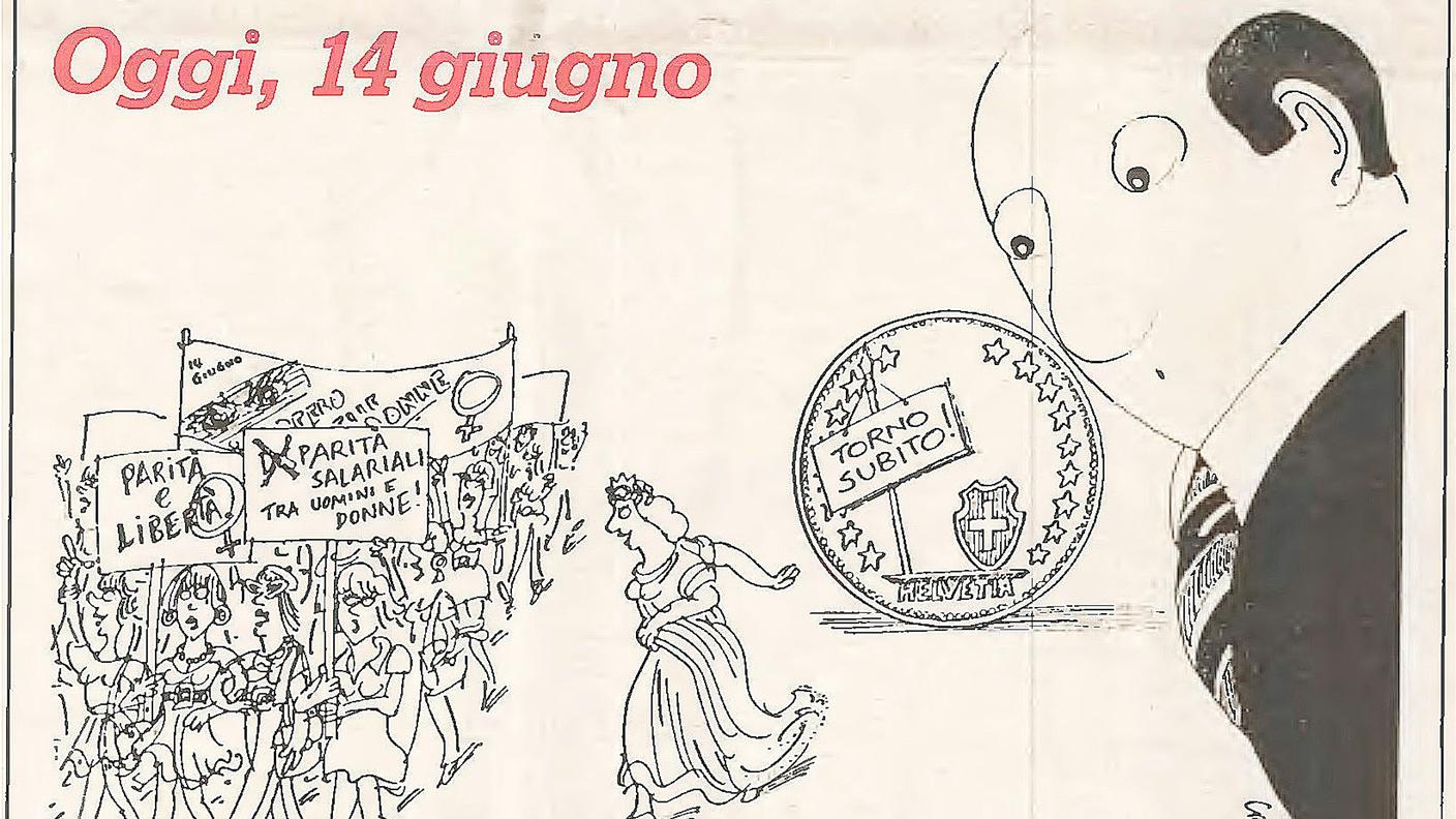 Sciopero delle donne, Adriano Crivelli, Fondazione Pellegrini Canevascini (14 giugno 1991).