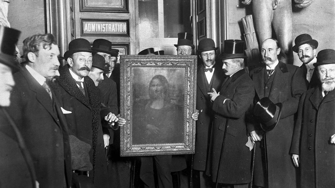 Ritorno della Gioconda al museo del Louvre il 4 gennaio 1914.