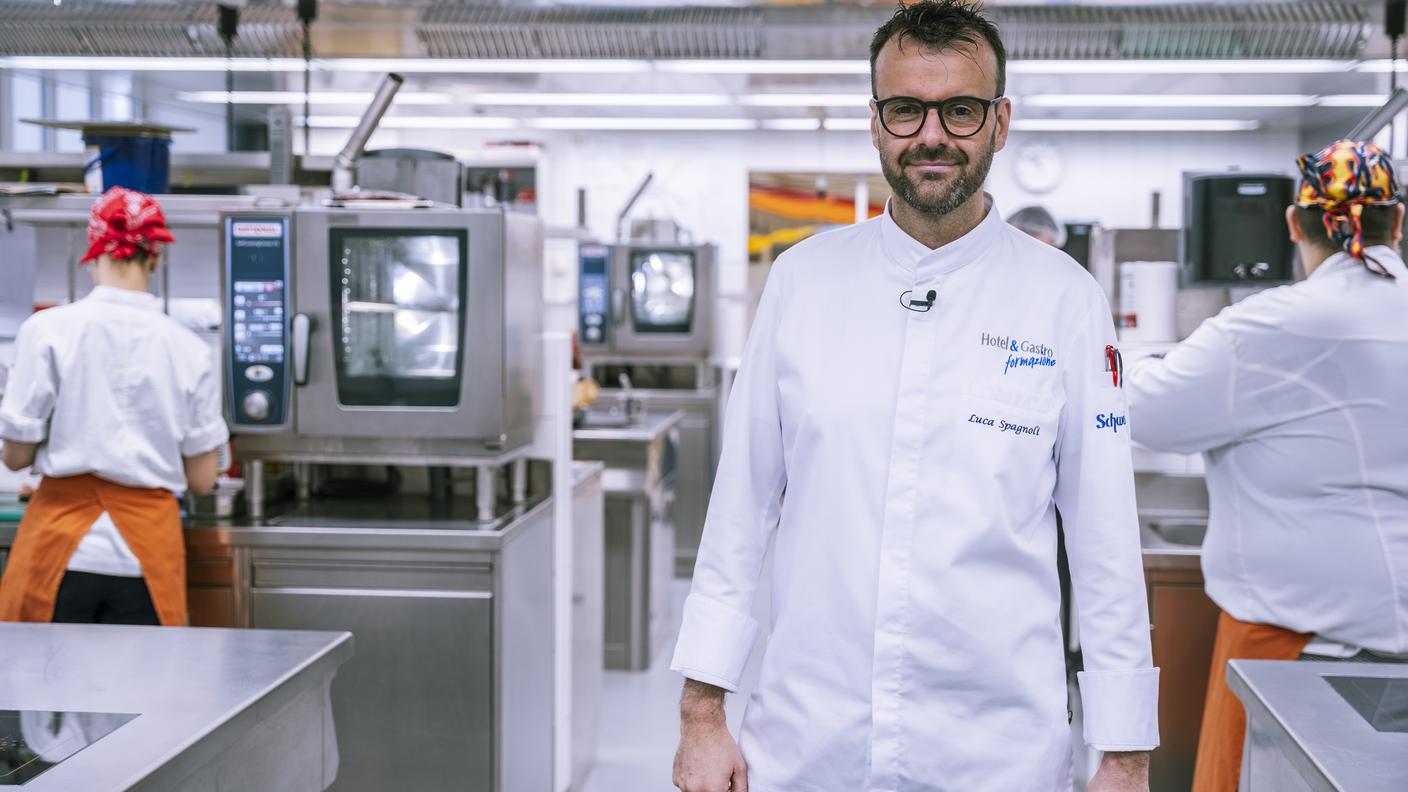 Luca Spagnoli, chef di cucina e docente al CPT Lugano-Trevano