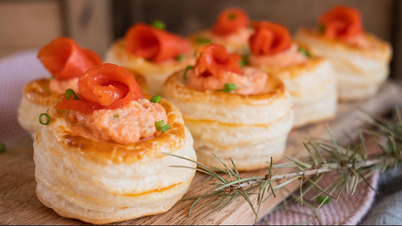 Vol au vent al salmone