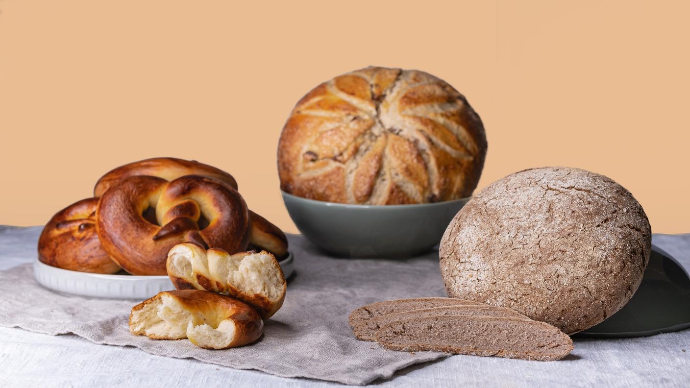 Da sinistra a destra, Michon des Rameaux, Cressin, Pane di segale 
