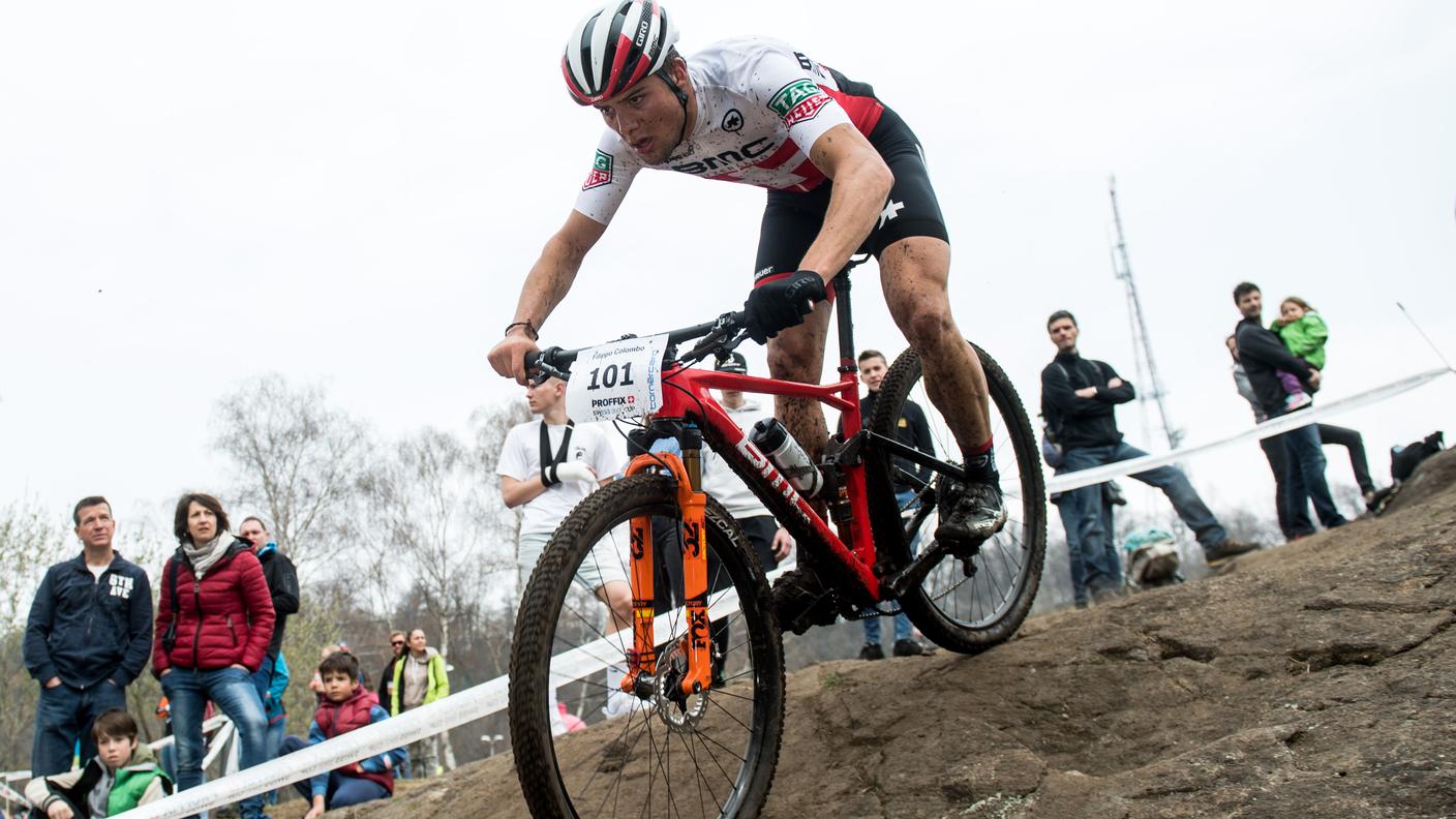 In azione durante il Mountainbike Tamaro Trophy di quest'anno 