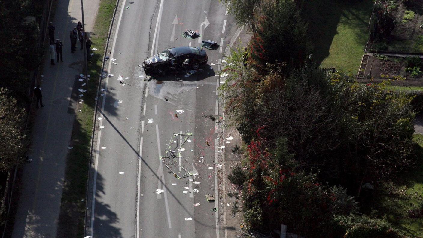 Il luogo dell'incidente vicino Klagenfurt