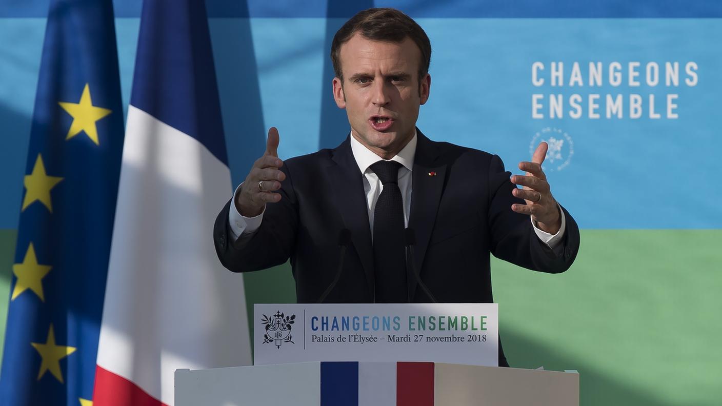Il presidente francese al meeting sulla transizione ecologica