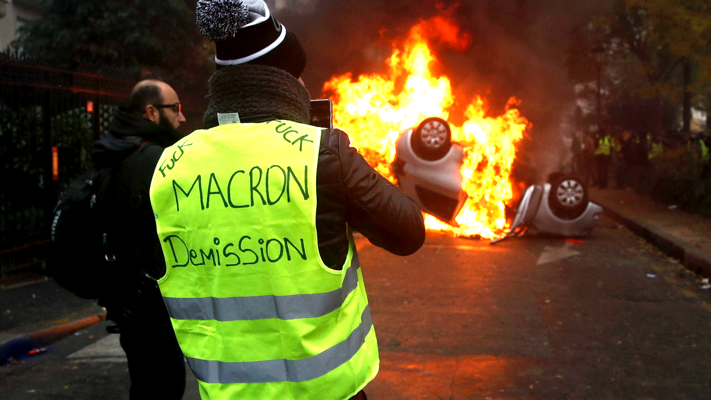 La protesta sabato scorso a Parigi