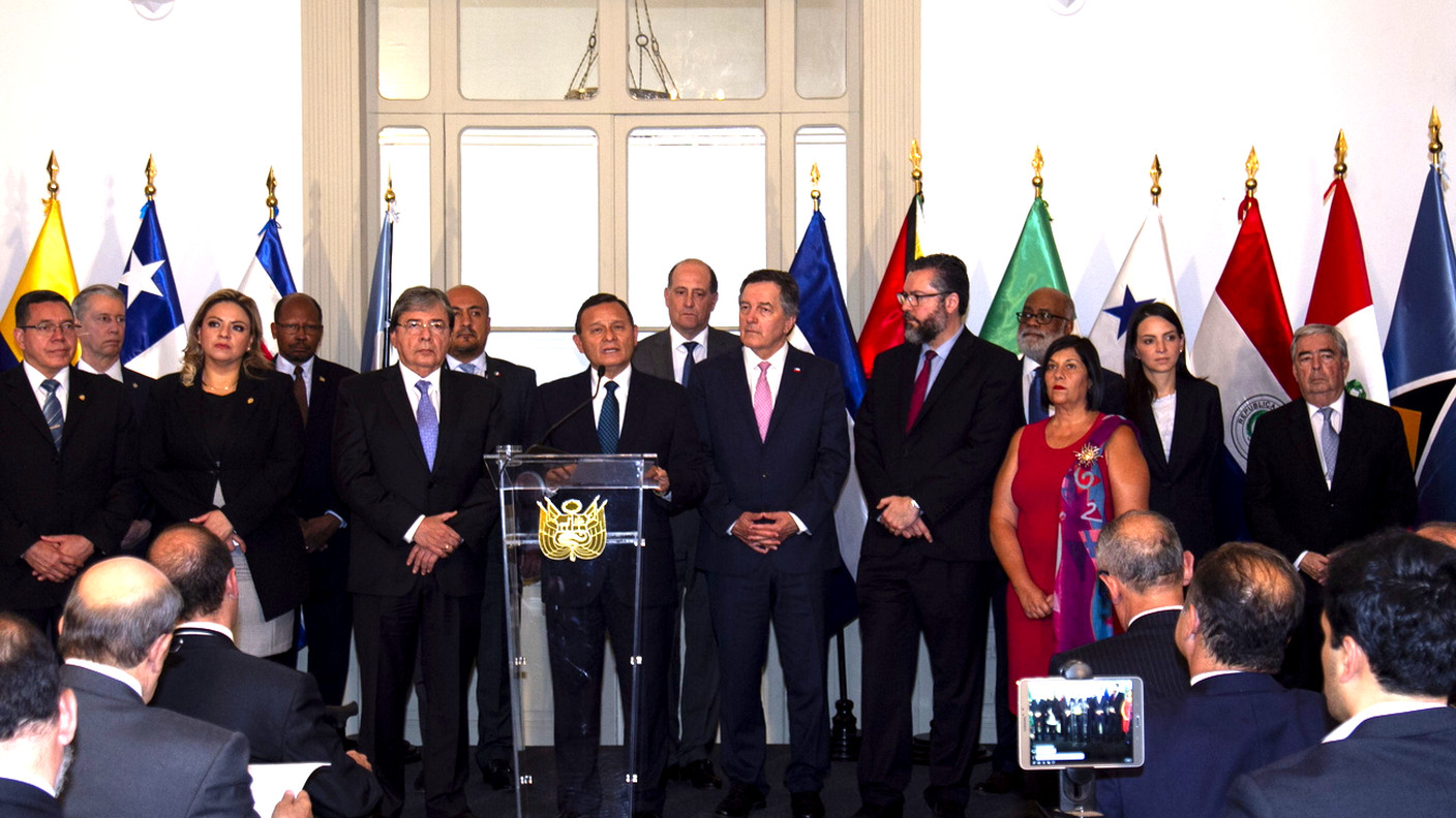 I ministri degli Esteri dei paesi aderenti al Gruppo Lima