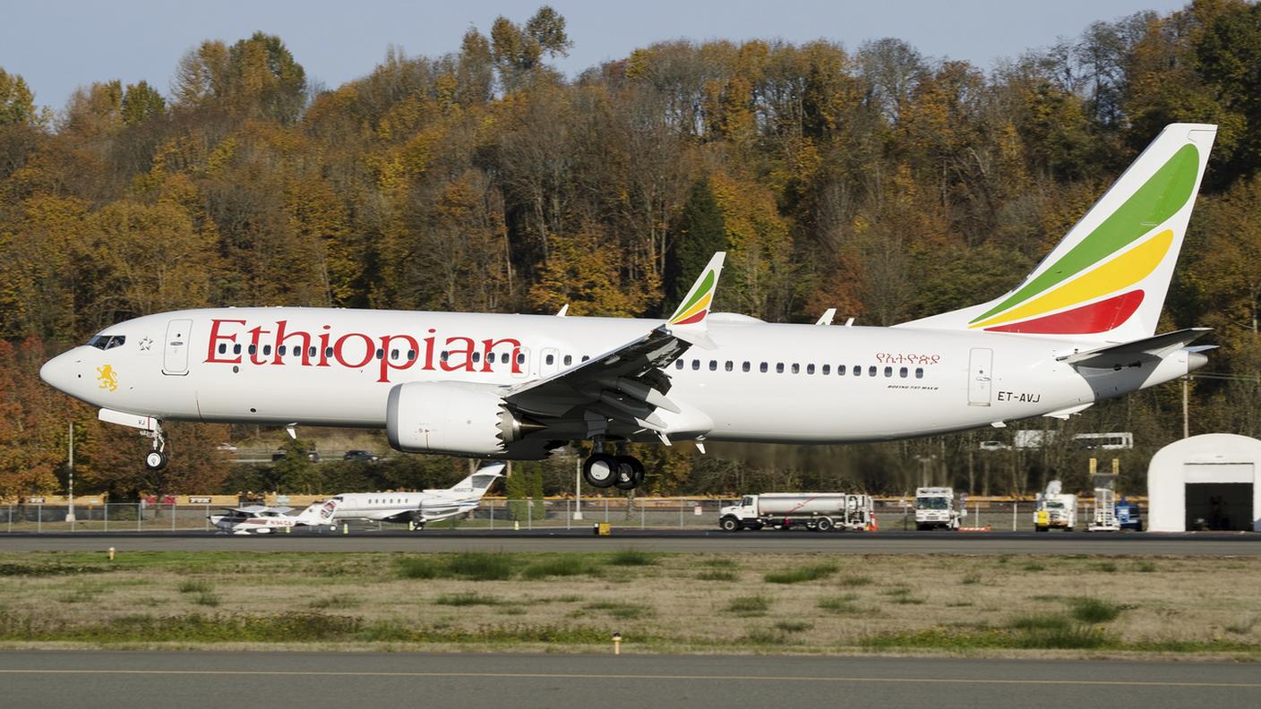 Il velivolo dell'Ethiopian Airlines che si è schiantato domenica nei pressi di Addis Abeba