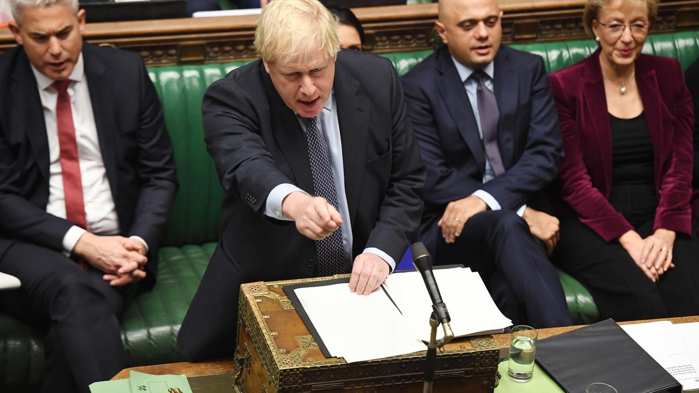 Boris Johnson durante il dibattito