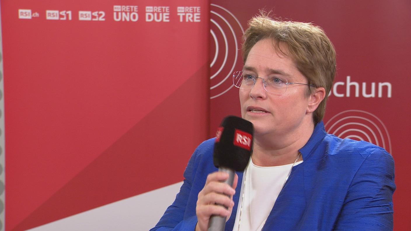Magdalena Martullo Blocher: "Non sono soddisfatta del risultato, abbiamo lottato per mantenere il secondo seggio, l’UDC è riuscita ad avere più elettori rispetto a 4 anni fa, ma il seggio è andato al PS a causa della congiunzione di liste. E questa non è una buona cosa”