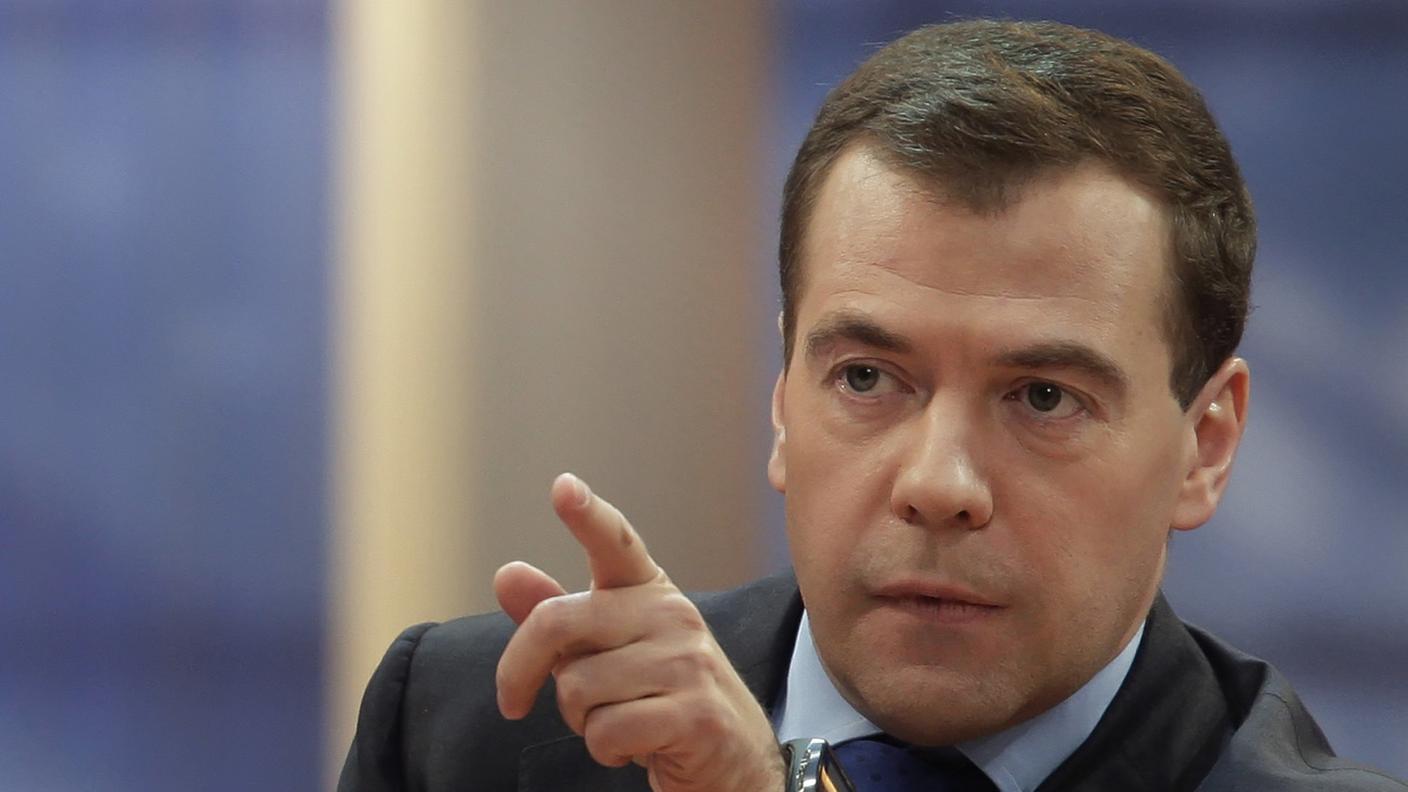 Il premier russo Dmitri Medvedev
