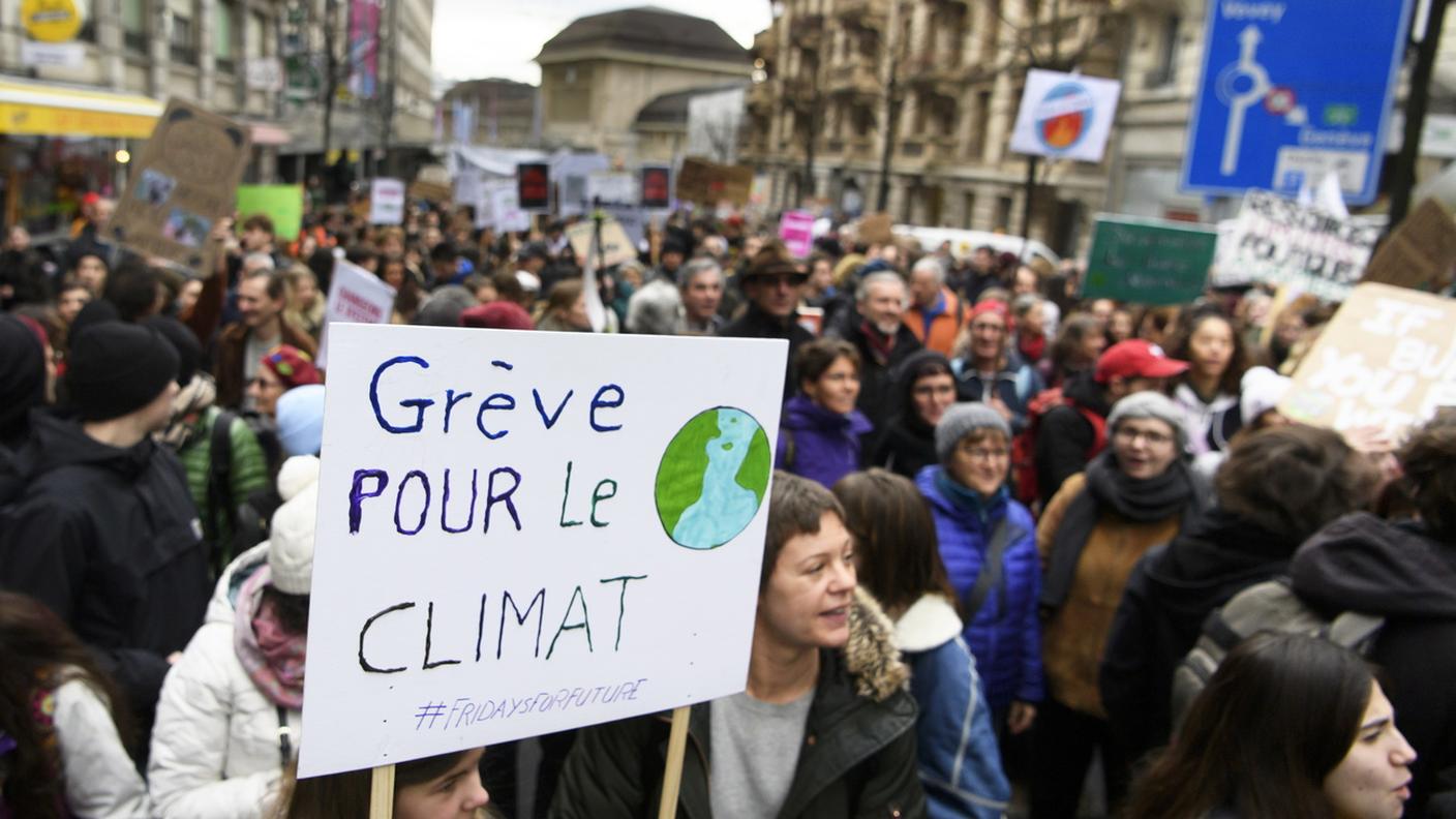 La mobilitazione per il clima a Losanna