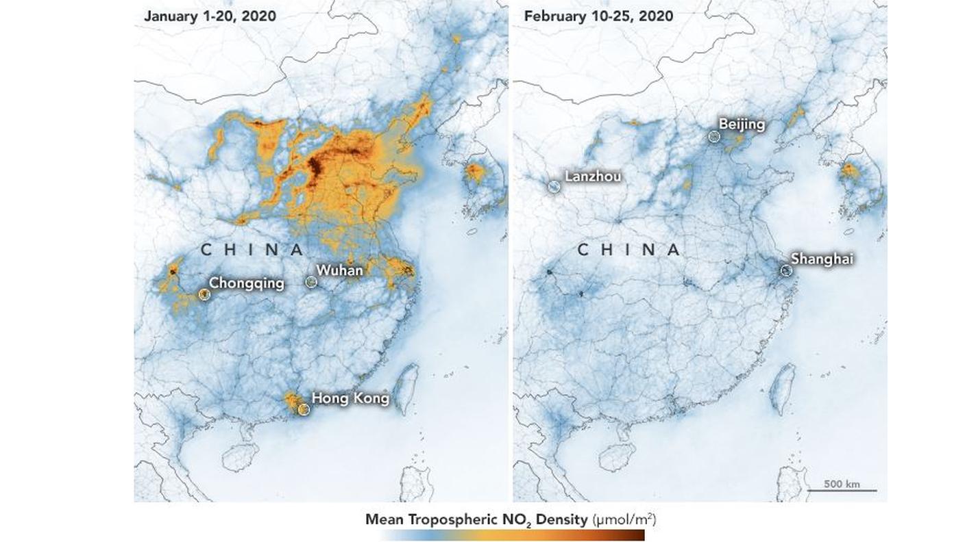La qualità dell'aria in Cina a gennaio e febbraio