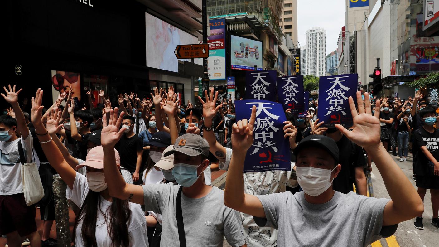 Proteste domenica mattina a Hong Kong