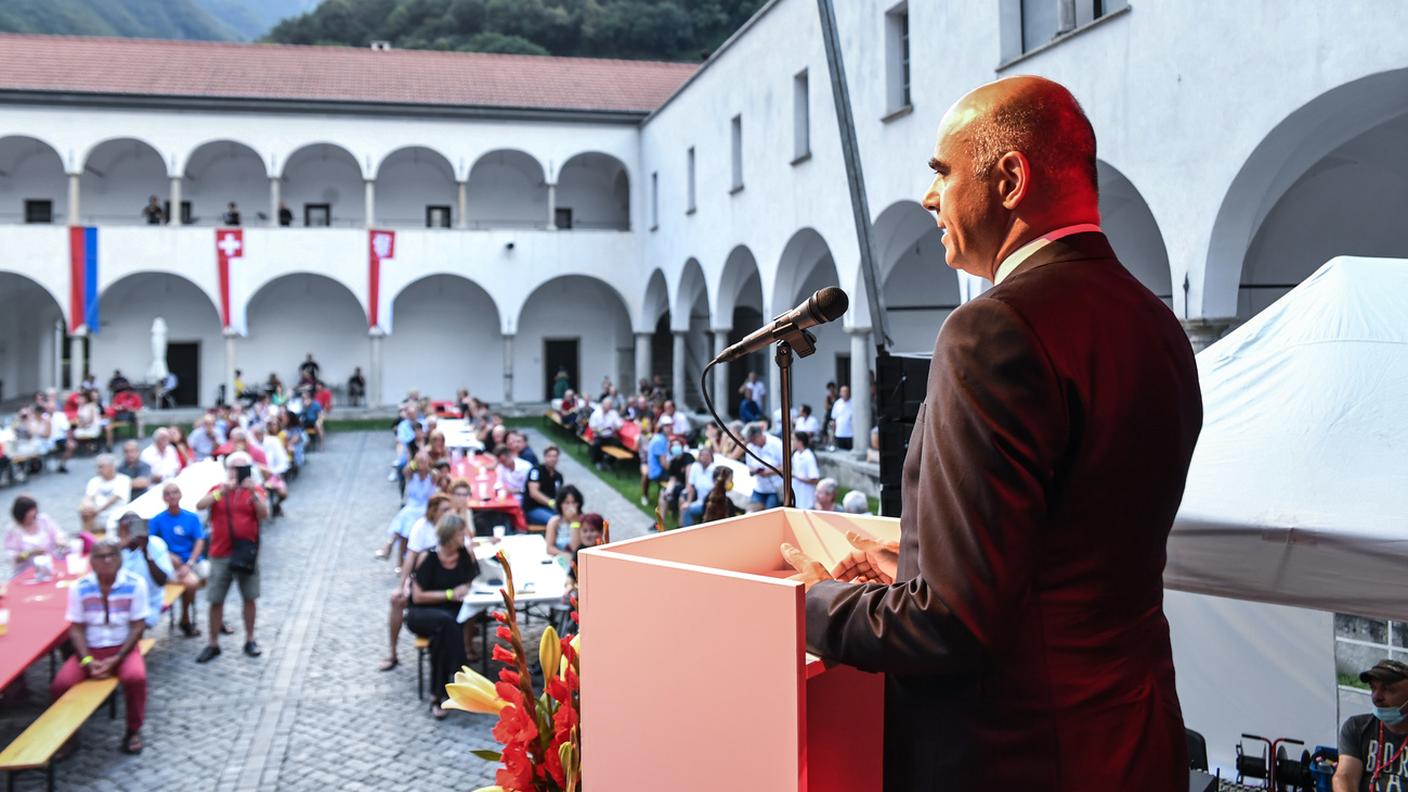 Berset ha tenuto il suo discorso nell'antico convento delle Agostiniane