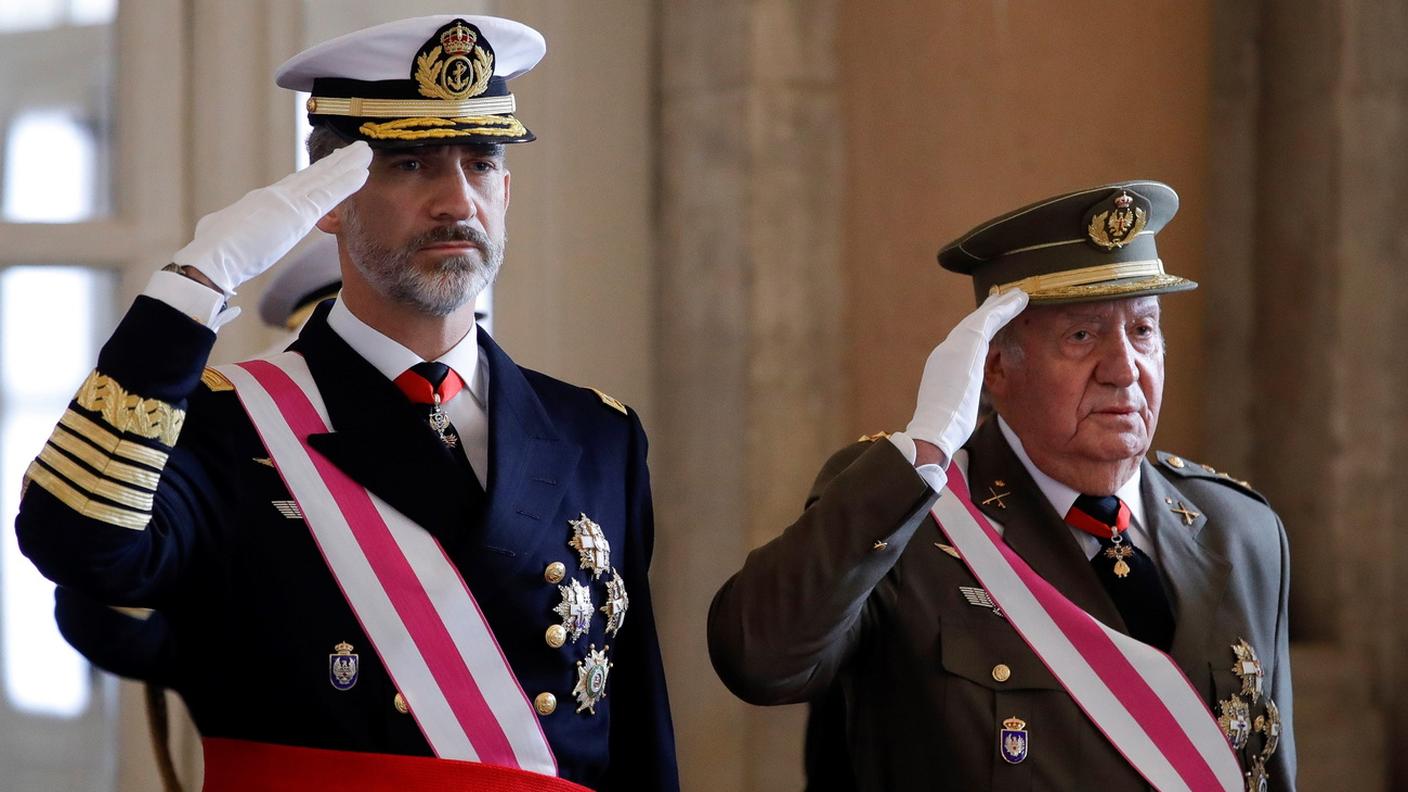 Re Felipe VI e suo padre, re emerito Juan Carlos I