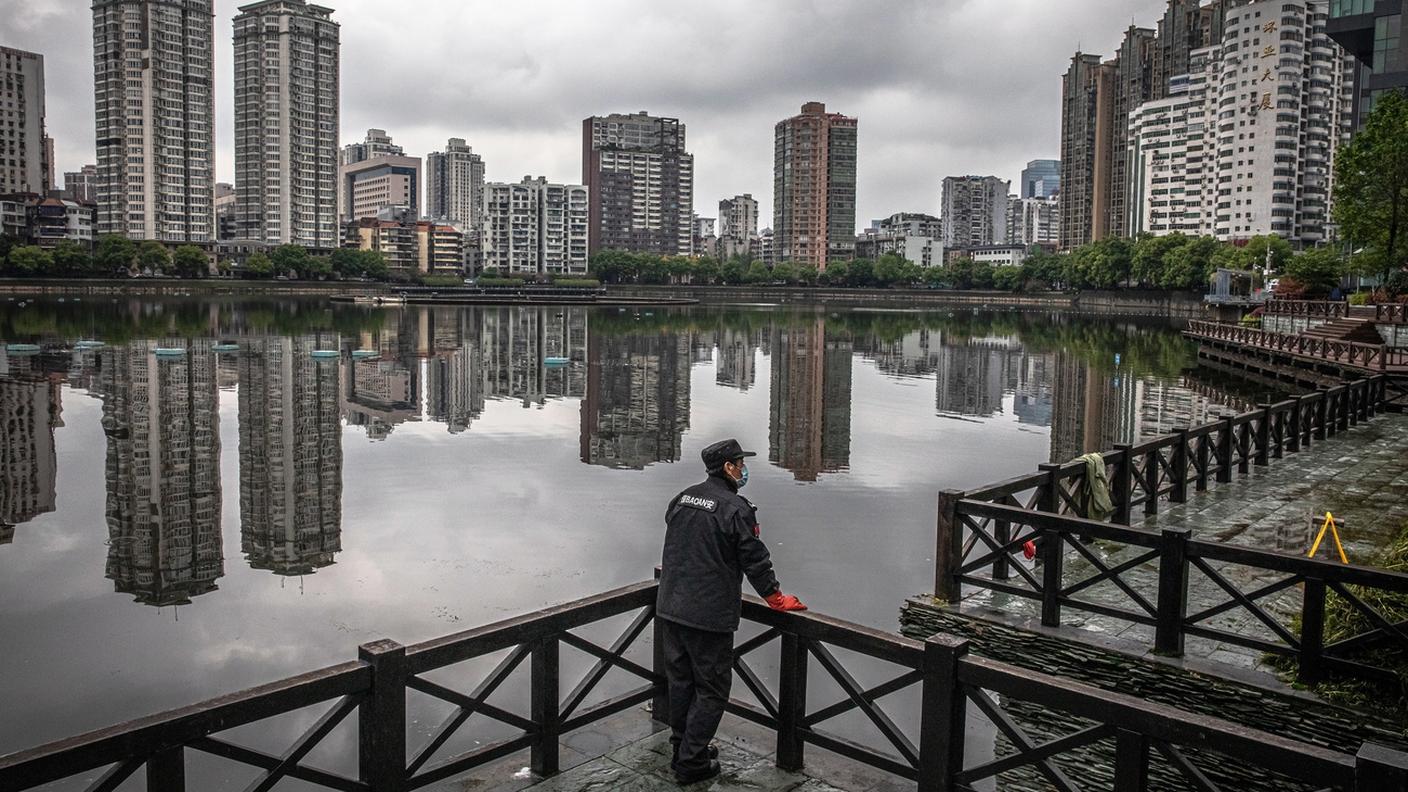 Una foto scattata a Wuhan il 29 marzo 2020, quando le misure restrittive erano in fase di allentamento