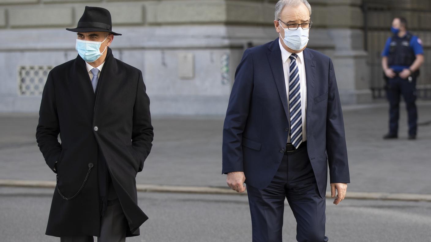 I consiglieri federali Berset e Parmelin