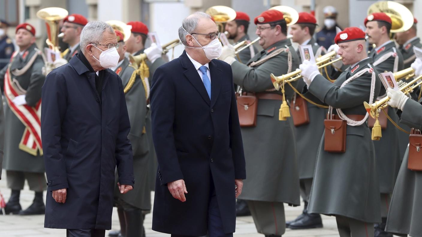 Guy Parmelin a Vienna, con l'omologo austriaco Alexander Van der Bellen