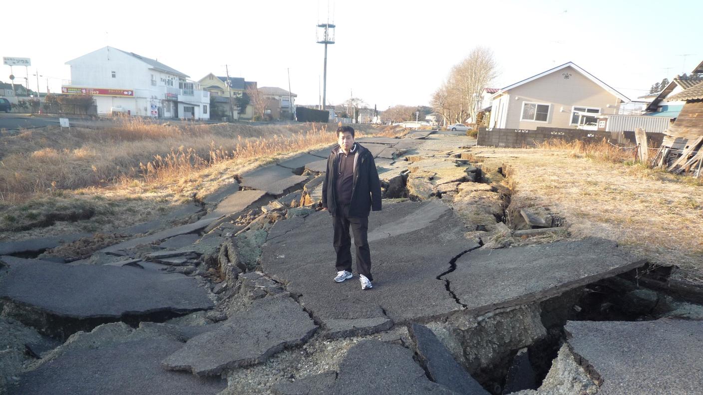 L'ultima foto scattata da Onuma a Futaba dopo il terremoto e prima dell'incidente nucleare, il 12 marzo 2011