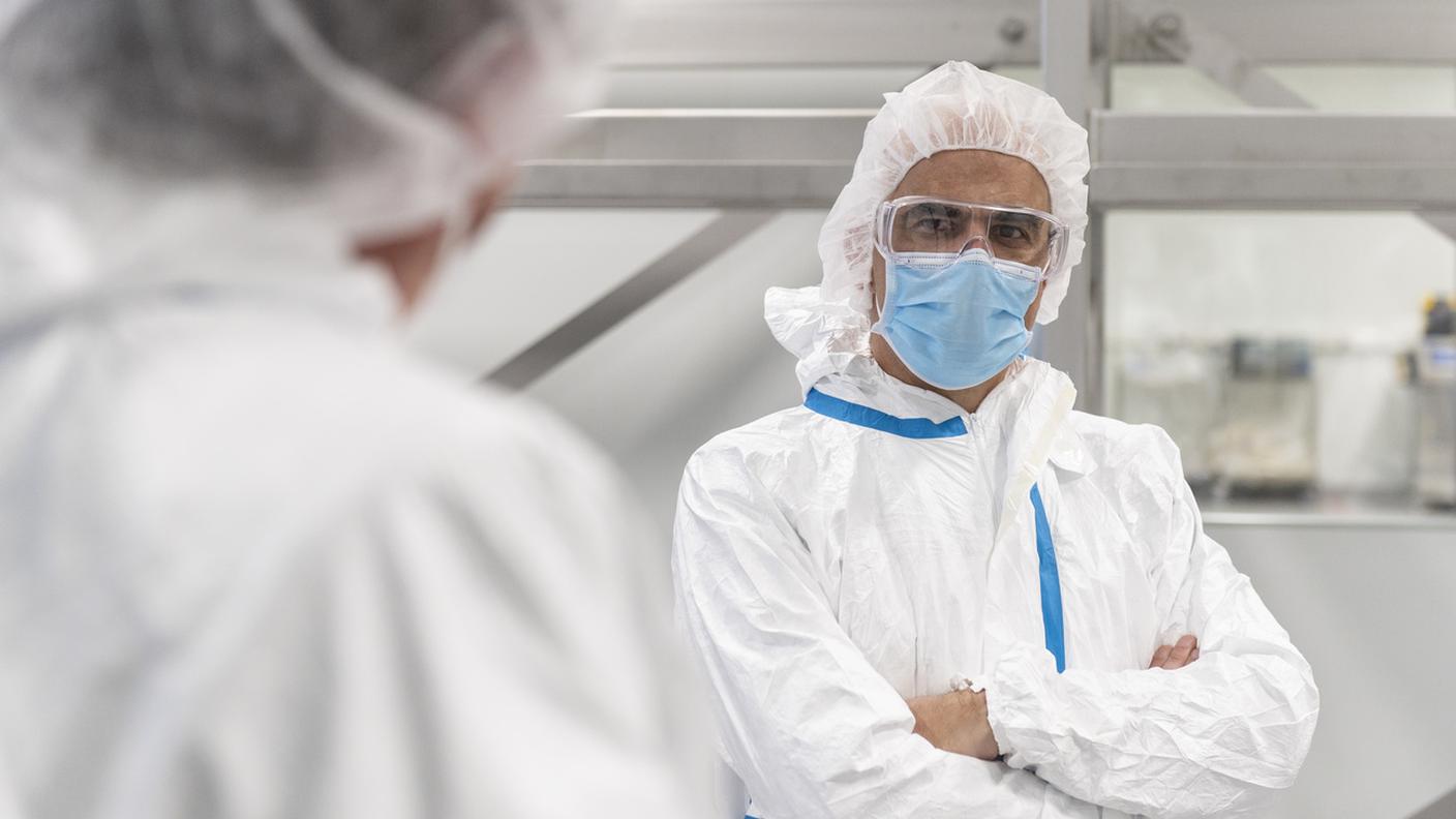 Il consigliere federale Berset, in visita agli stabilimenti Lonza