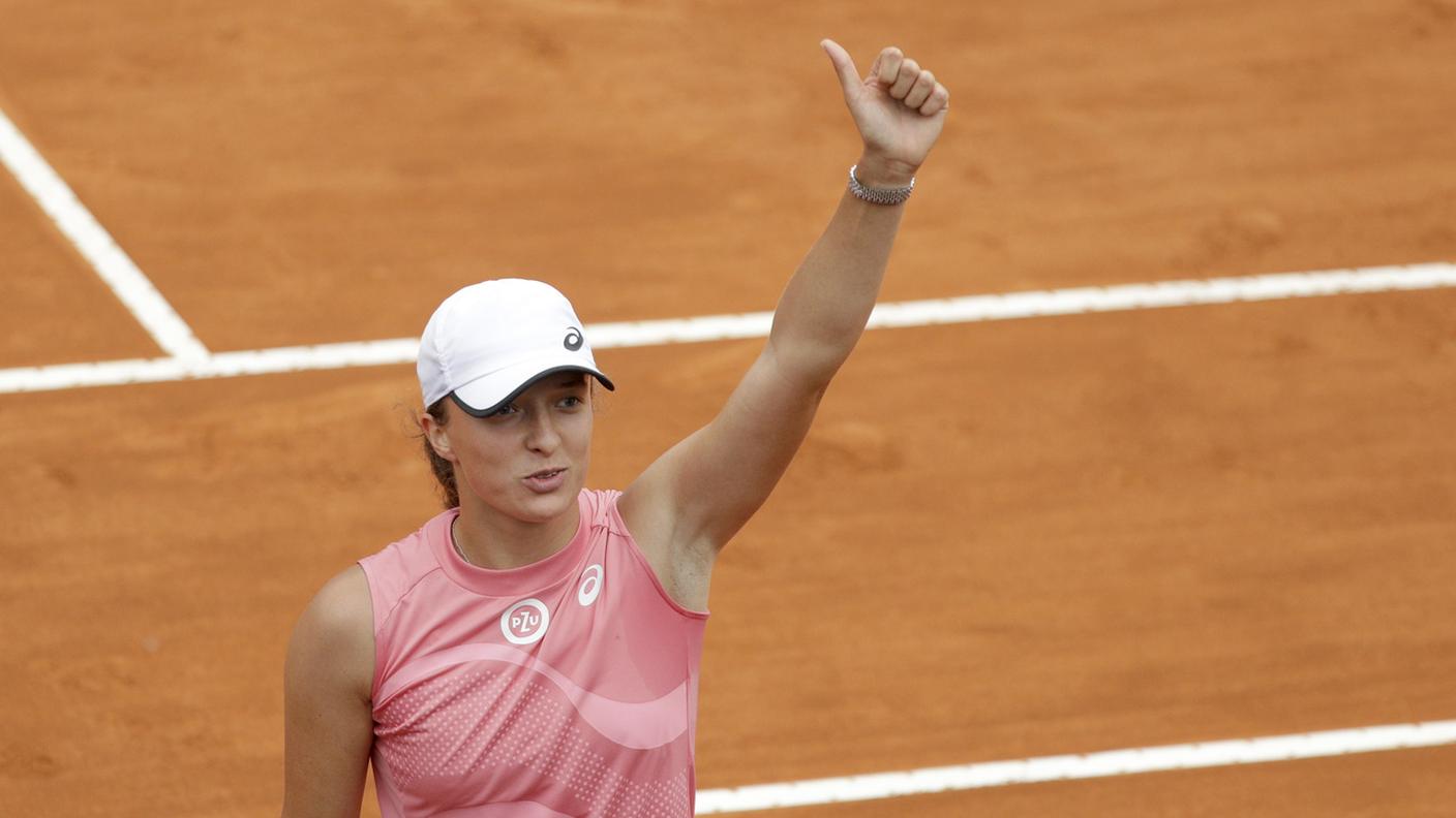 La 19enne esulta dopo la bellissima vittoria sulla Pliskova