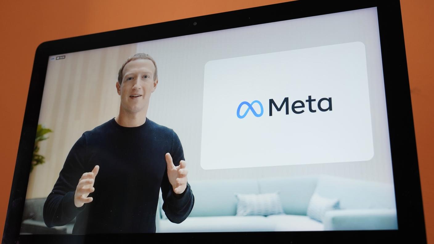Il nuovo logo della società presentato da Zuckerberg