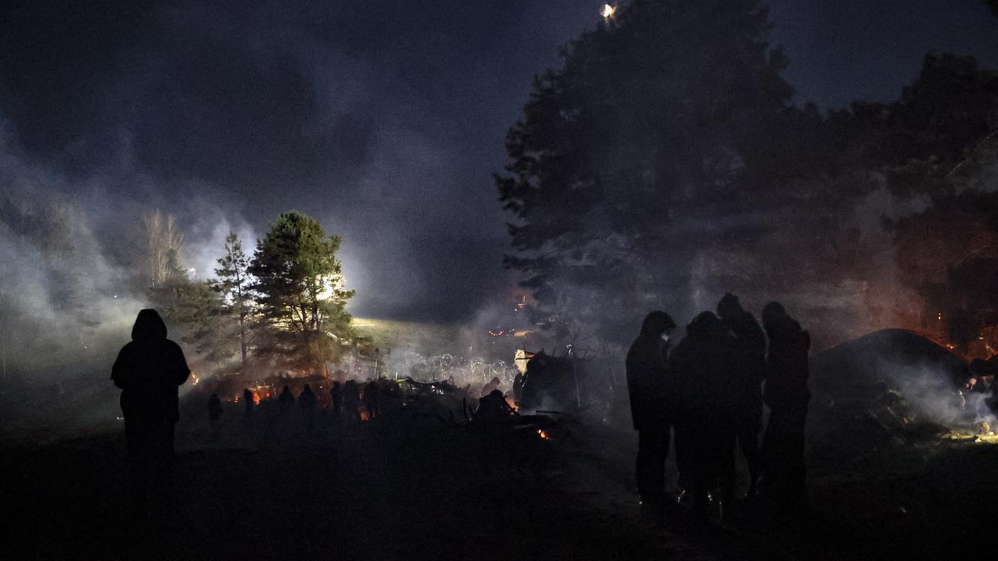 Una foto scattata in territorio bielorusso nei pressi di Grodno