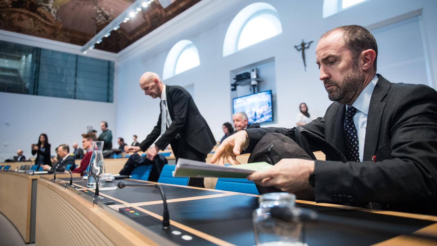 Il medico cantonale, Giorgio Merlani, durante la conferenza stampa a Bellinzona