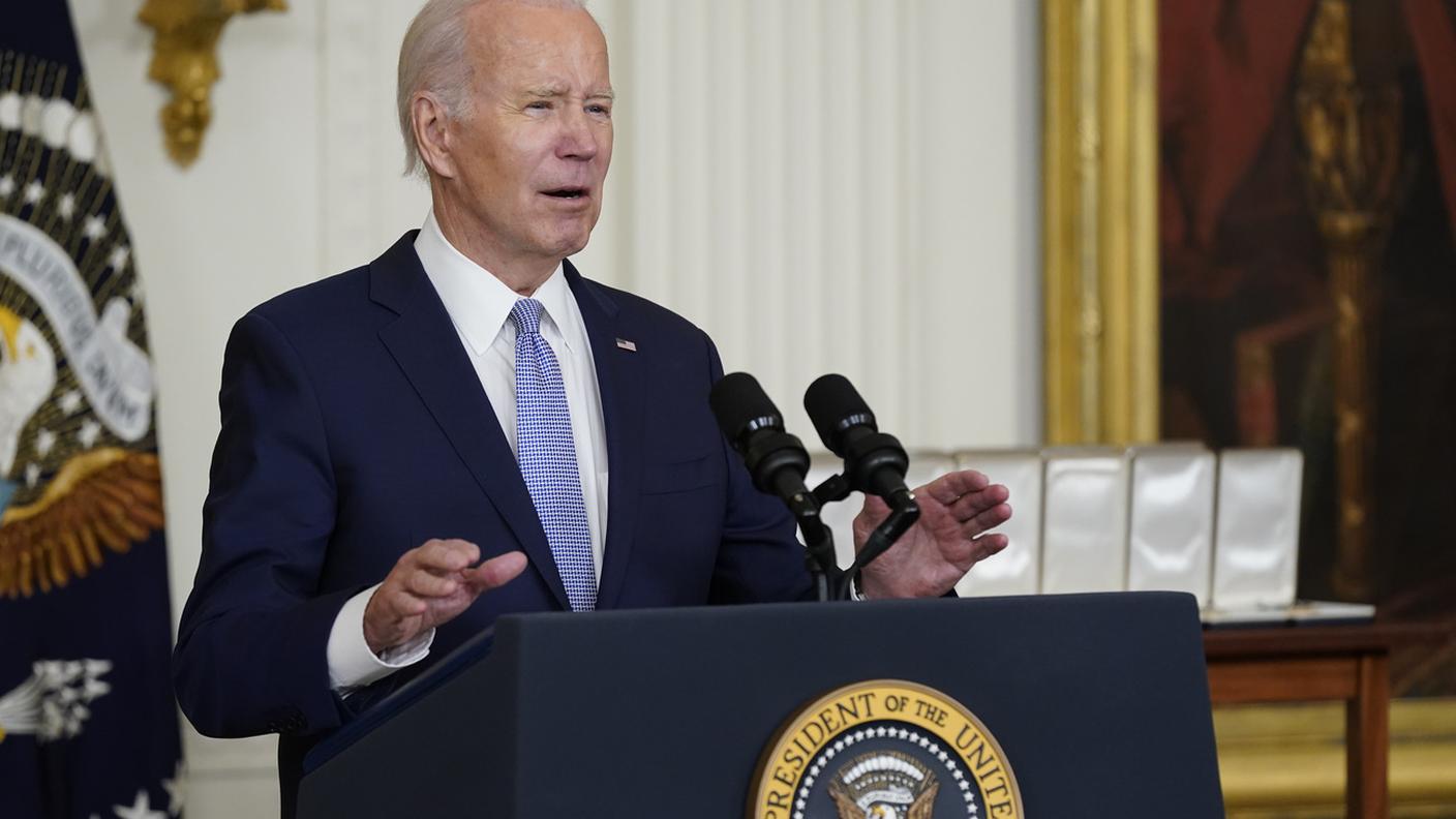 Il presidente statunitense Biden venerdì alla Casa Bianca
