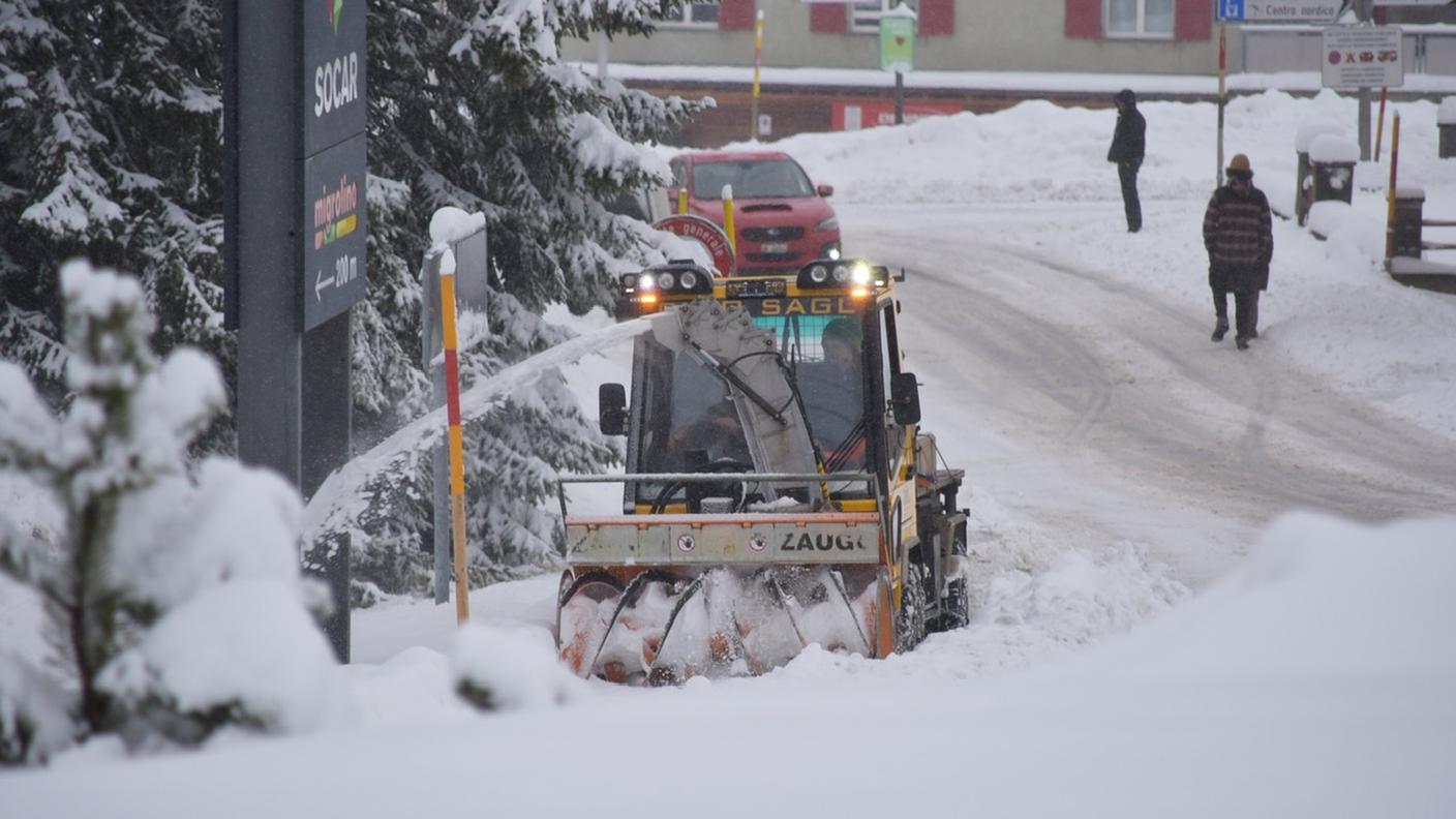 A San Bernardino sono stati registrati oltre 30 cm di neve