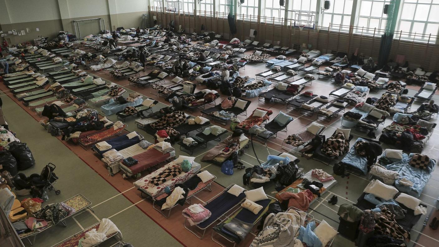 In un palazzetto sportivo a Medyka, in Polonia