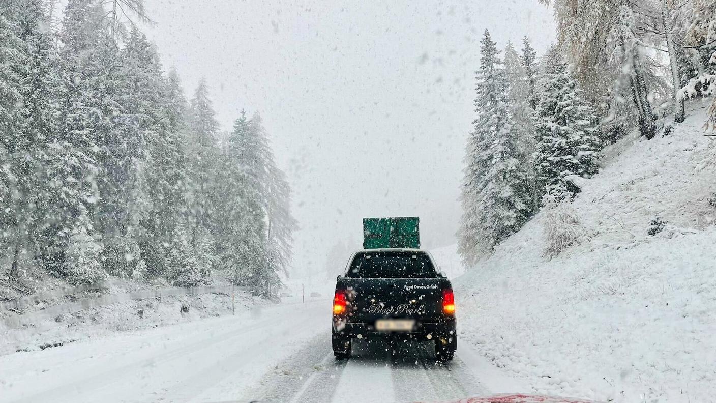 Una foto scattata intorno alle 15.00 a Davos