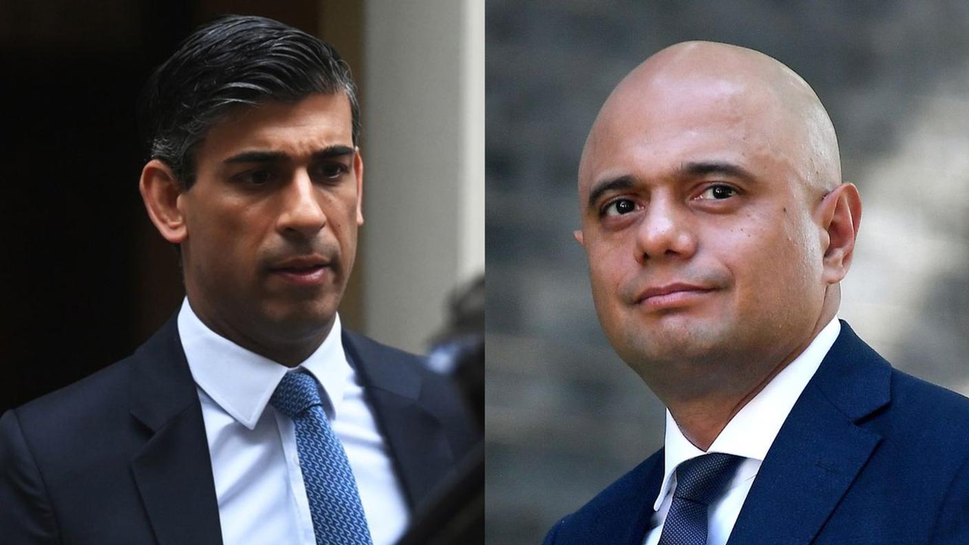 I ministri Rishi Sunak e Sajid Javid