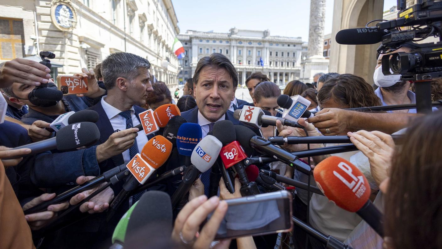Il leader del M5S (ed ex premier italiano) Giuseppe Conte