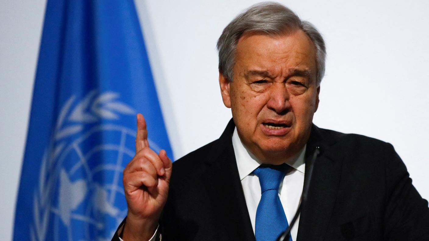 Il segretario generale dell'ONU, Antonio Guterres