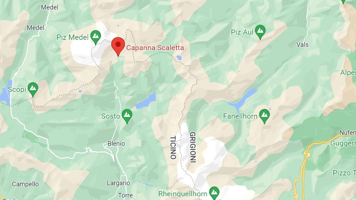 La zona della capanna Scaletta