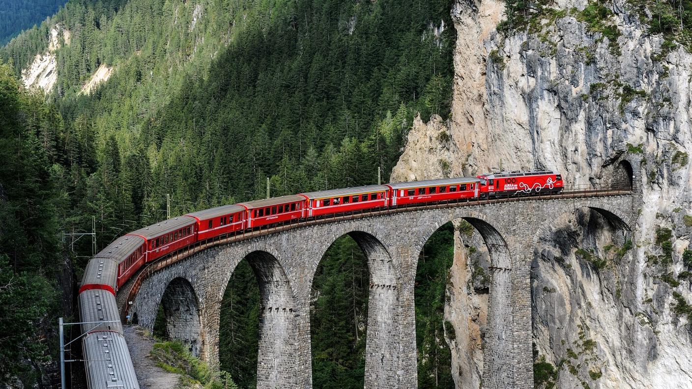 Lo spettacolare viadotto del Landwasser