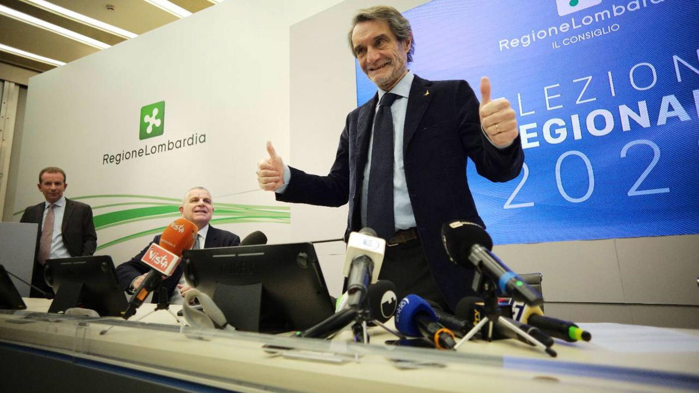 Il presidente della Lombardia Attilio Fontana