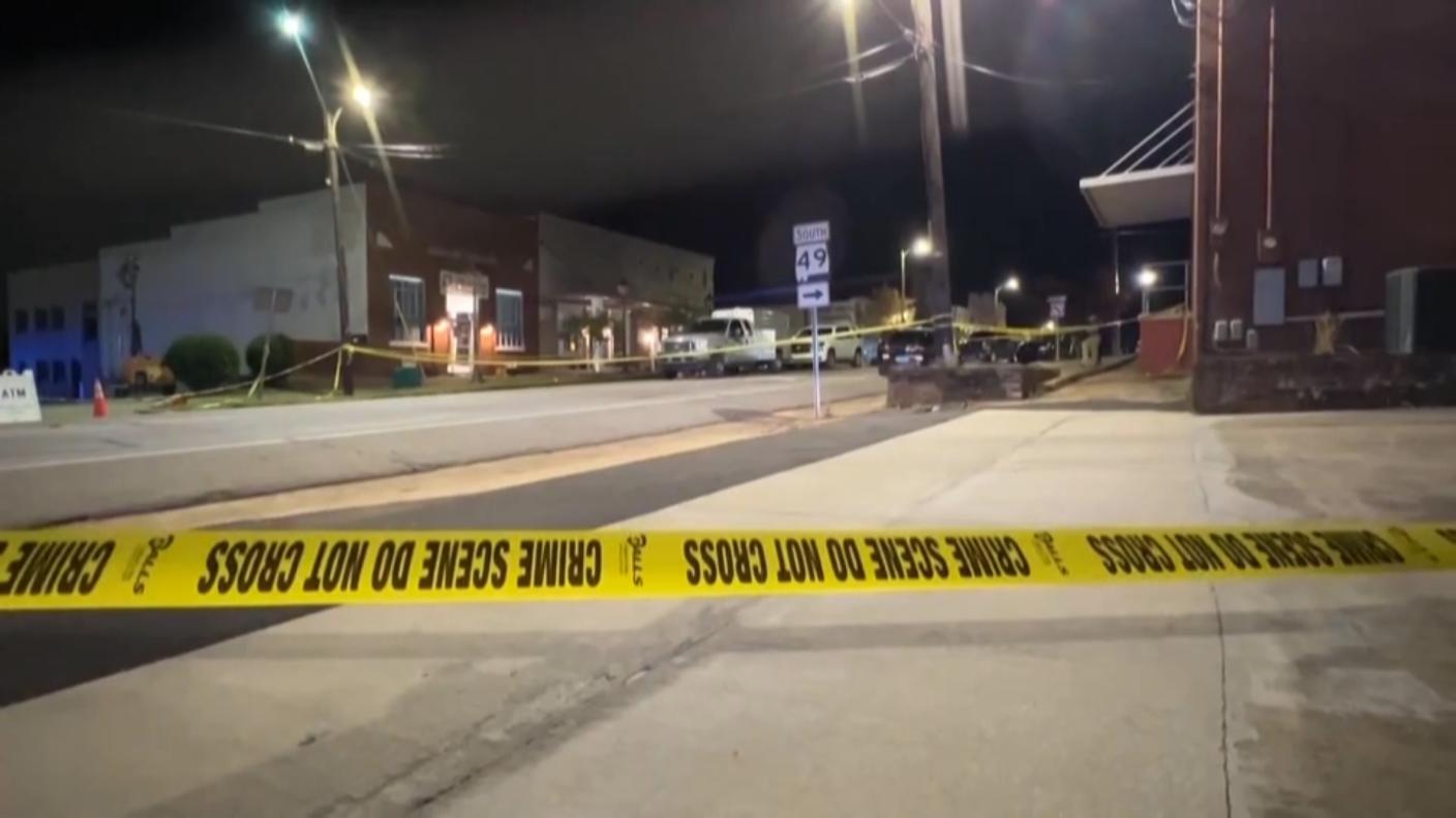 Il luogo della strage a Dadeville, Alabama