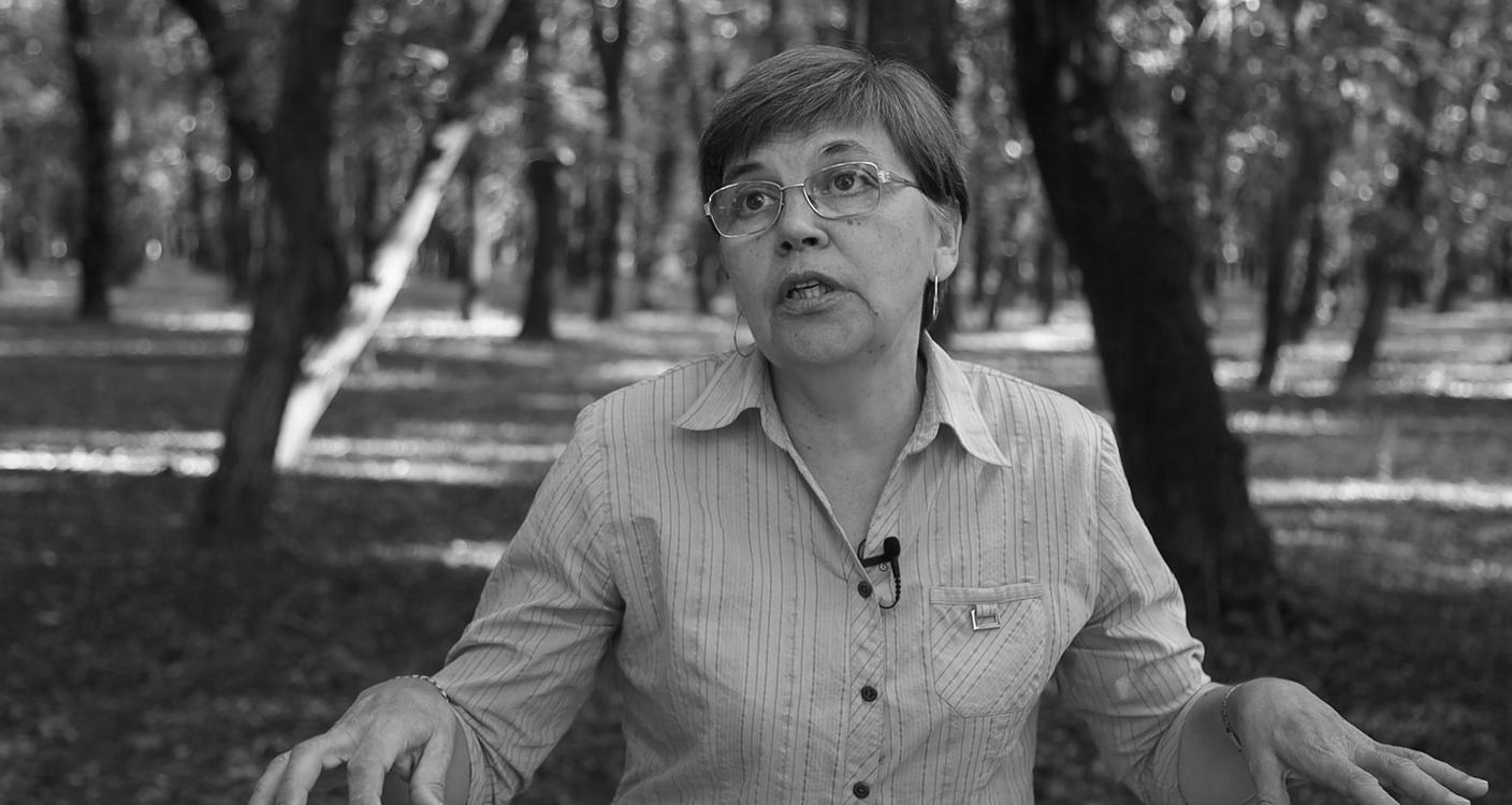 Larysa Borova, fuggita dalle zone controllate dei russi nei pressi di Kherson. Non ha mai accettato di lavorare per gli occupanti