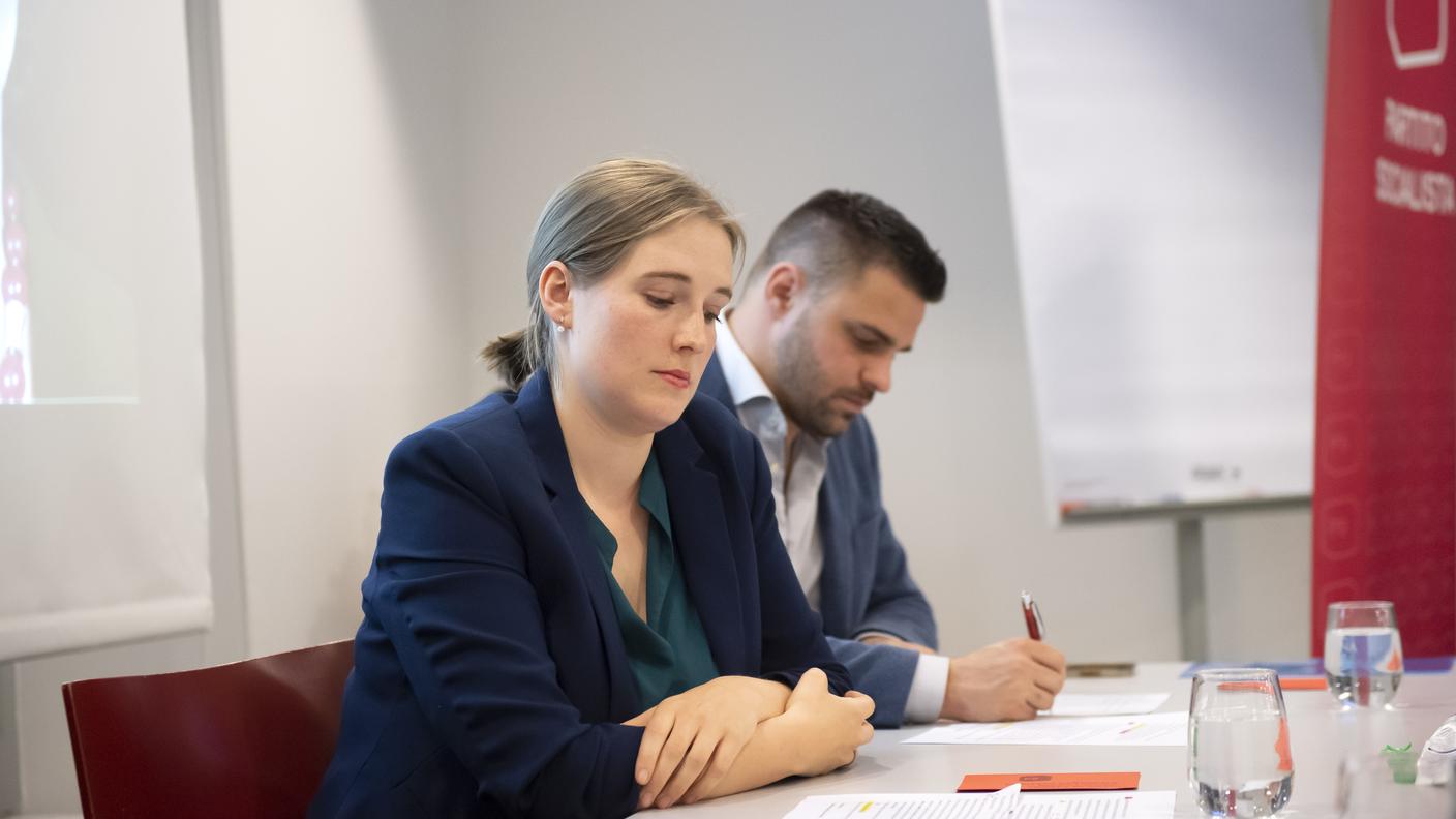 I due copresidenti del PS ticinese, Laura Riget e Fabrizio Sirica
