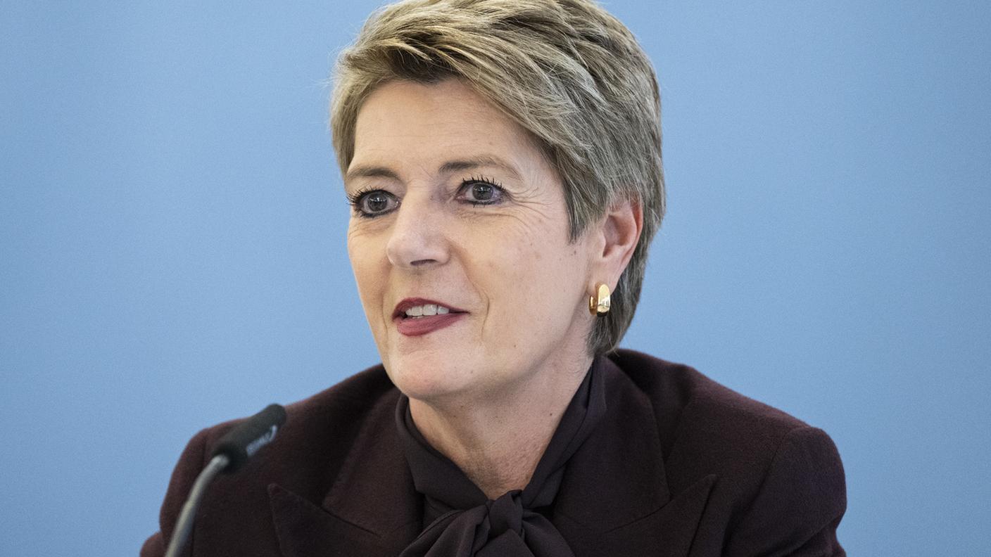 La ministra delle finanze Karin Keller-Sutter