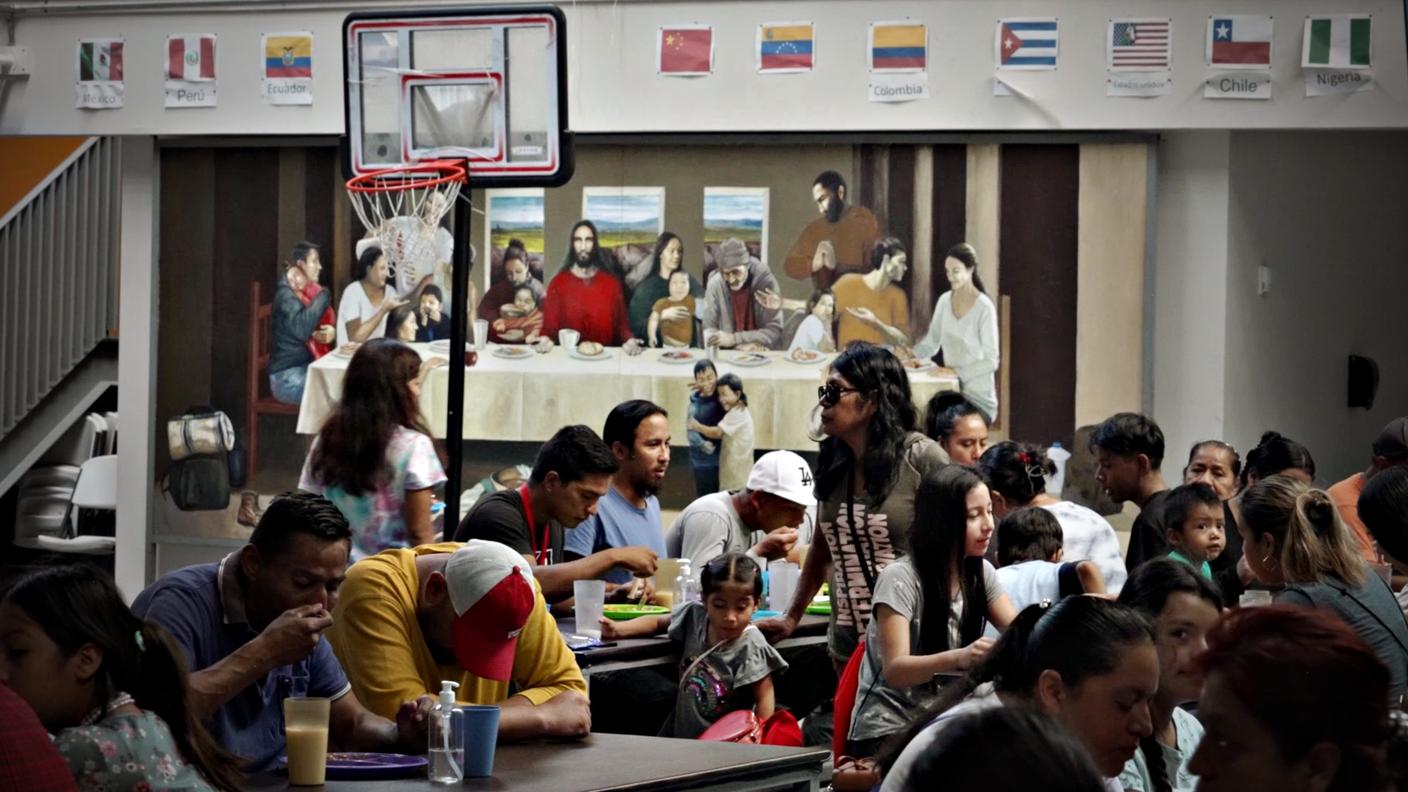 La mensa del centro d’accoglienza dell’Iniziativa Kino a Nogales, in Messico